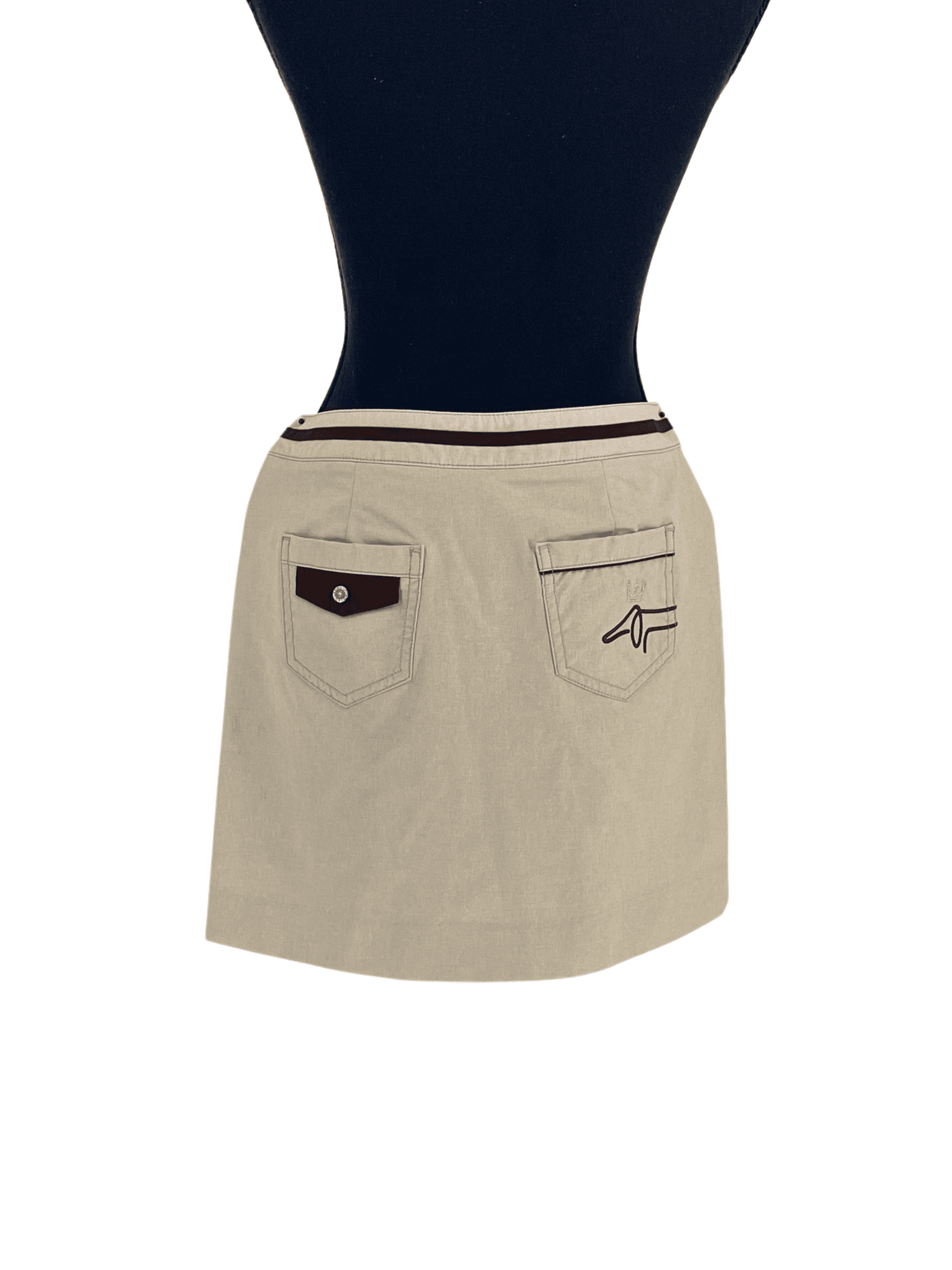Louis Castel brown size small skort, Frente. Condición: Excellent.
