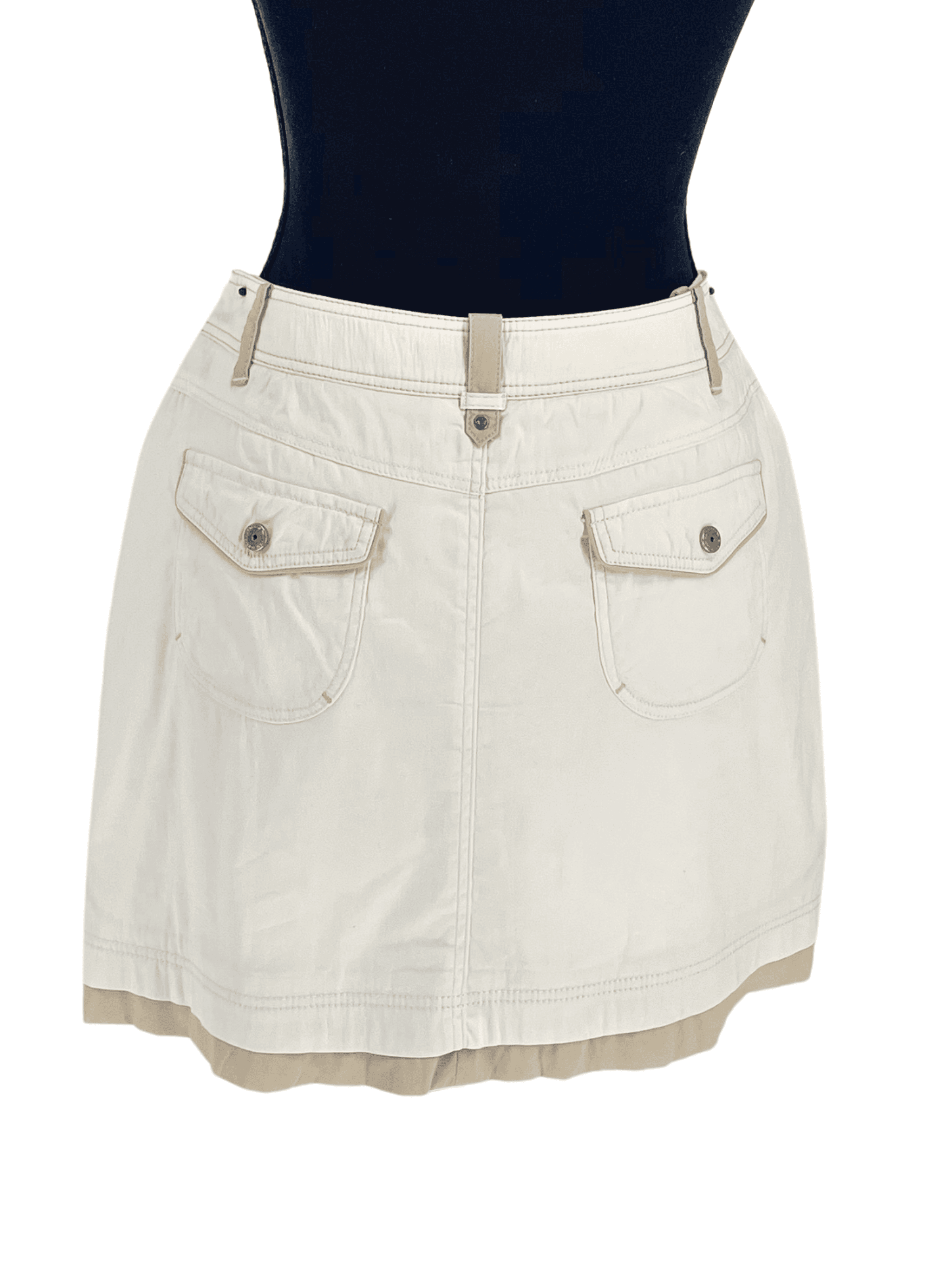 Louis Castel cream small skort , Frente. Condición: Excellent.