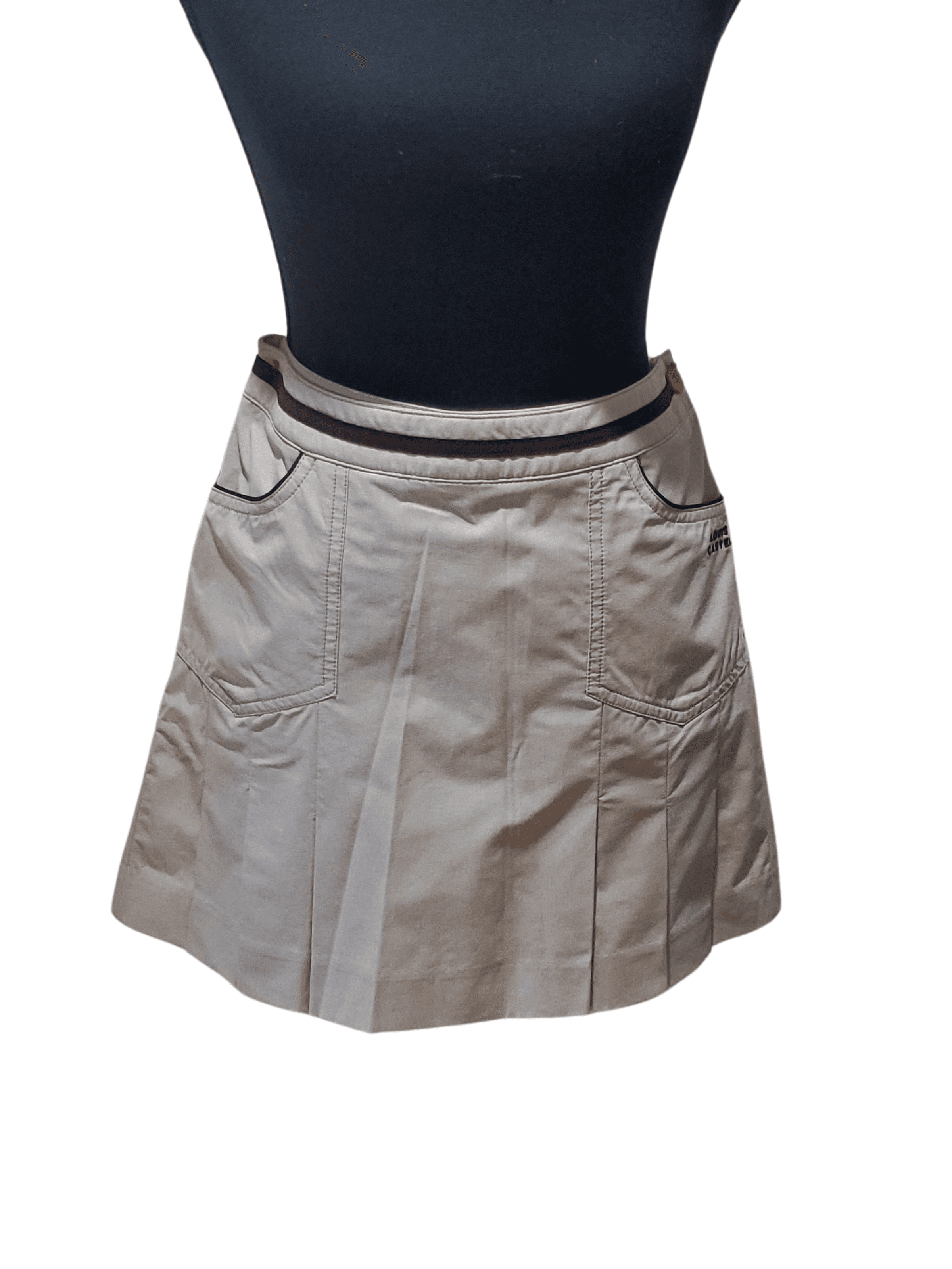 Louis Castel brown size small skort, Frente. Condición: Excellent.