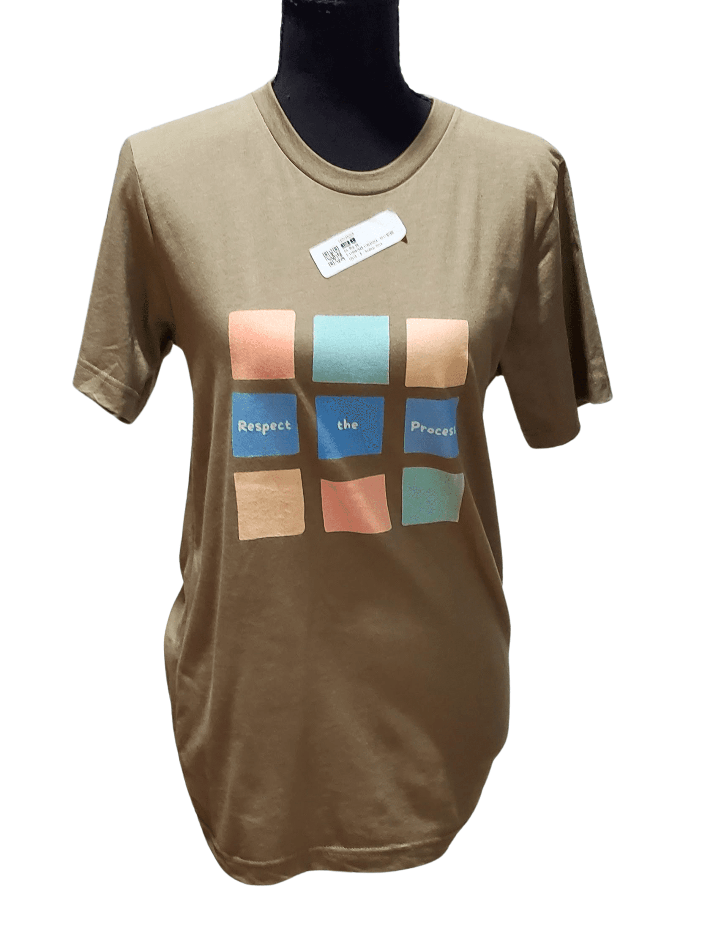 Upbeatclub, Upbeatclub — Upbeatclub Pastel Geometric Respect The Process Graphic T shirt. NWOT, mint