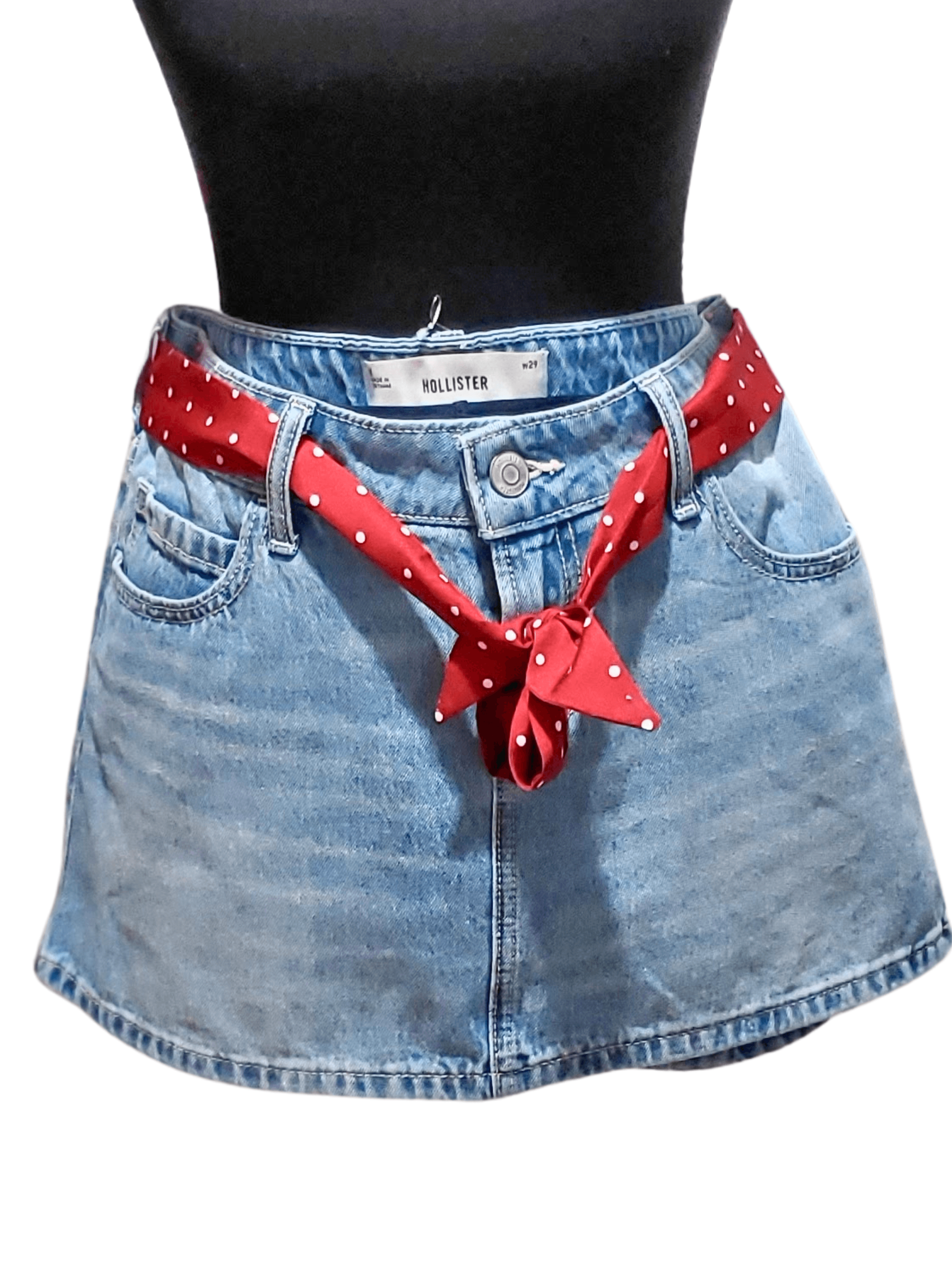 Hollister , Hollister — Coquette, preppy Hollister Denim Icon Micro Mini Skort size 8, excellent