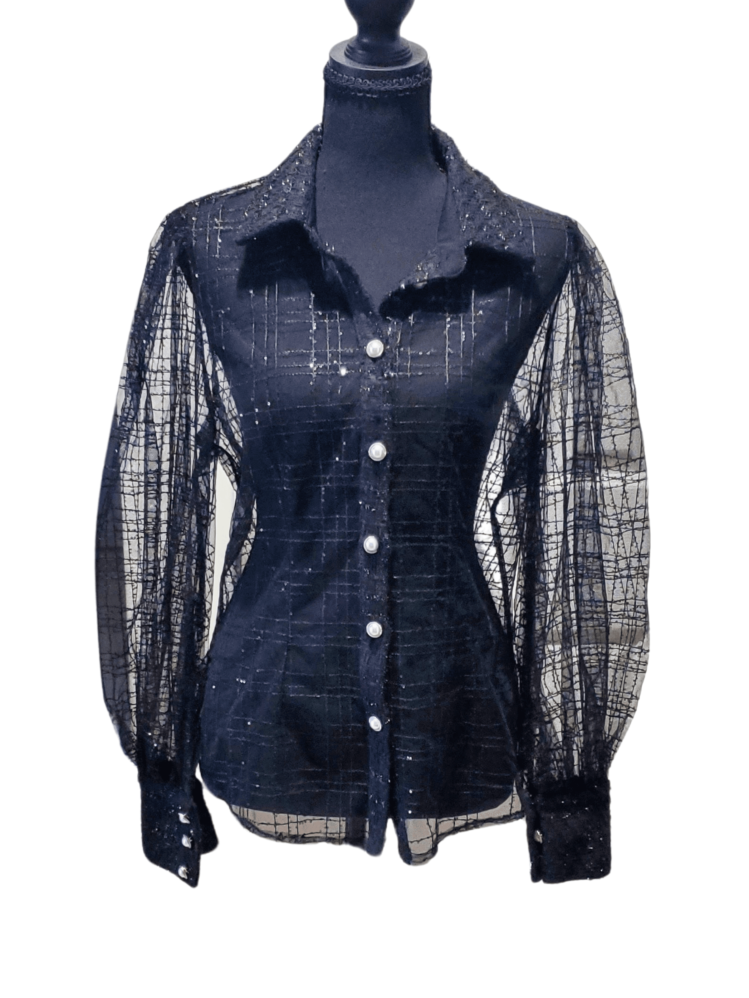 A.Peach, A.Peach — A.peach black Gothchic ,Coquette blouse, excellent